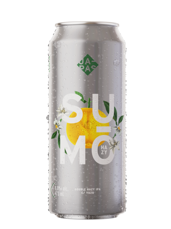 Imagem da lata da cerveja Sumô, da Japas Cervejaria